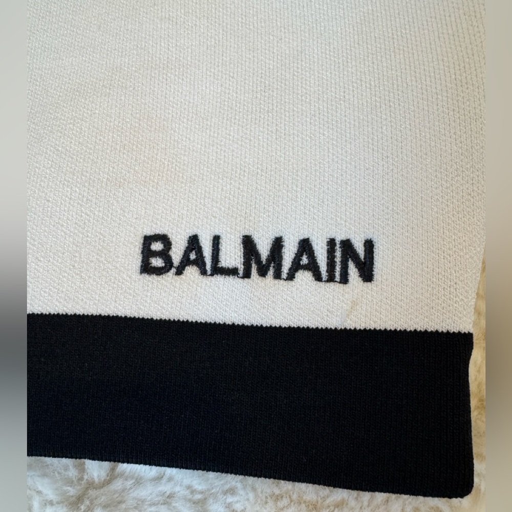 Balmain Monochrome Knit crop Top - Picture 3 of 7